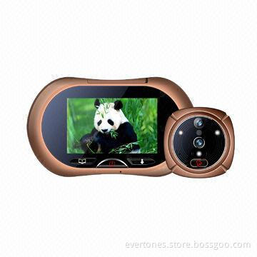 3.7-inch Screen Digital Peephole Viewer with 0.3-megapixel, Powered by Rechargeable Batteries